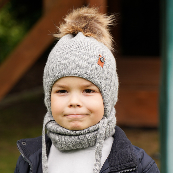 Fiú téli szett: mustár sapka és sál Dominik