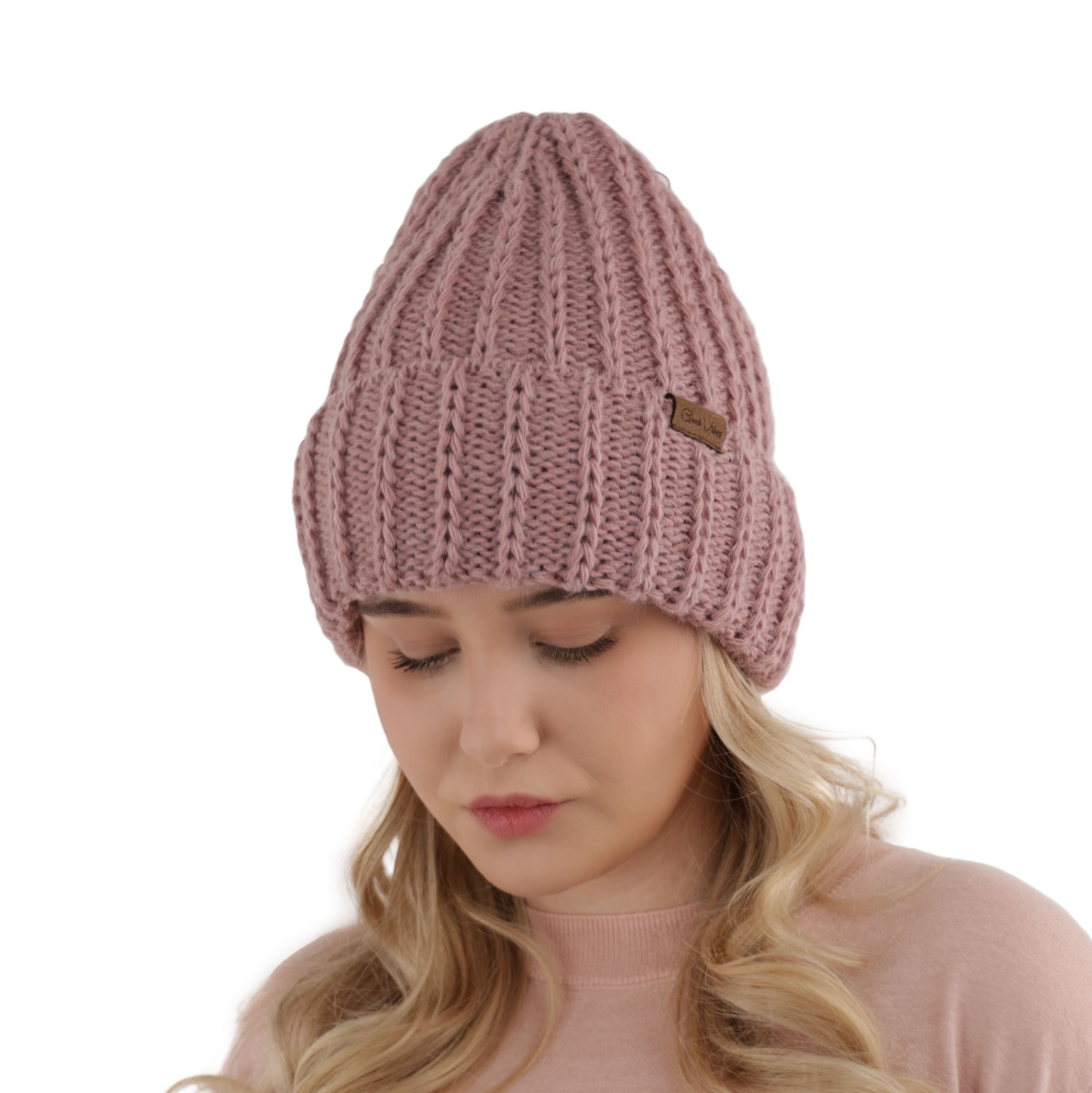 Rózsaszín női téli sapka Ceres