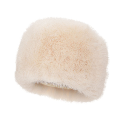 Női téli szőrme sapka krém Holly