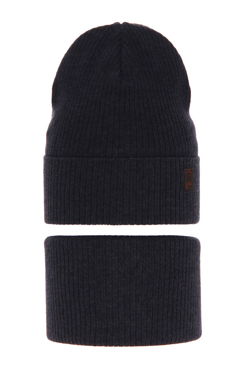 Őszi/tavaszi szett fiúknak: sapka és sálkör, pamuttal, Dragon