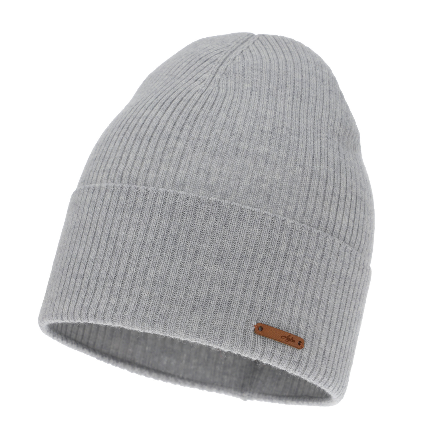 Női tavaszi-őszi sapka, szürke, 100% merinó gyapjú, Flerra