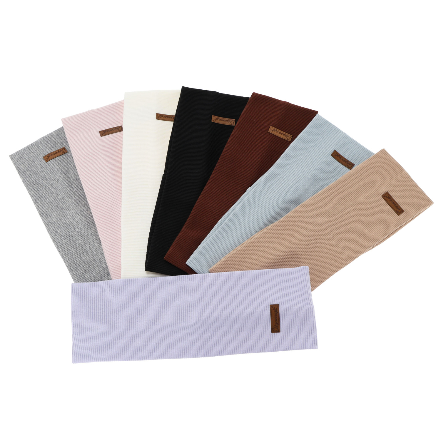 Női őszi-tavaszi fejpánt, szürke, pamut Sharon