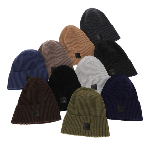 Tavaszi-téli férfi kék sapka 100% extra finom merino gyapjú Matias