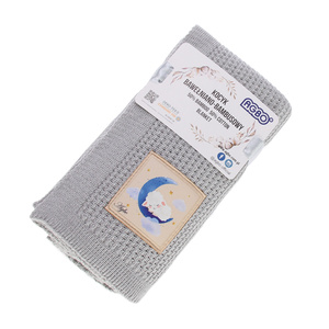 Bambusz-pamut baba / csecsemő takaró Bambini szürke 80x100 finom