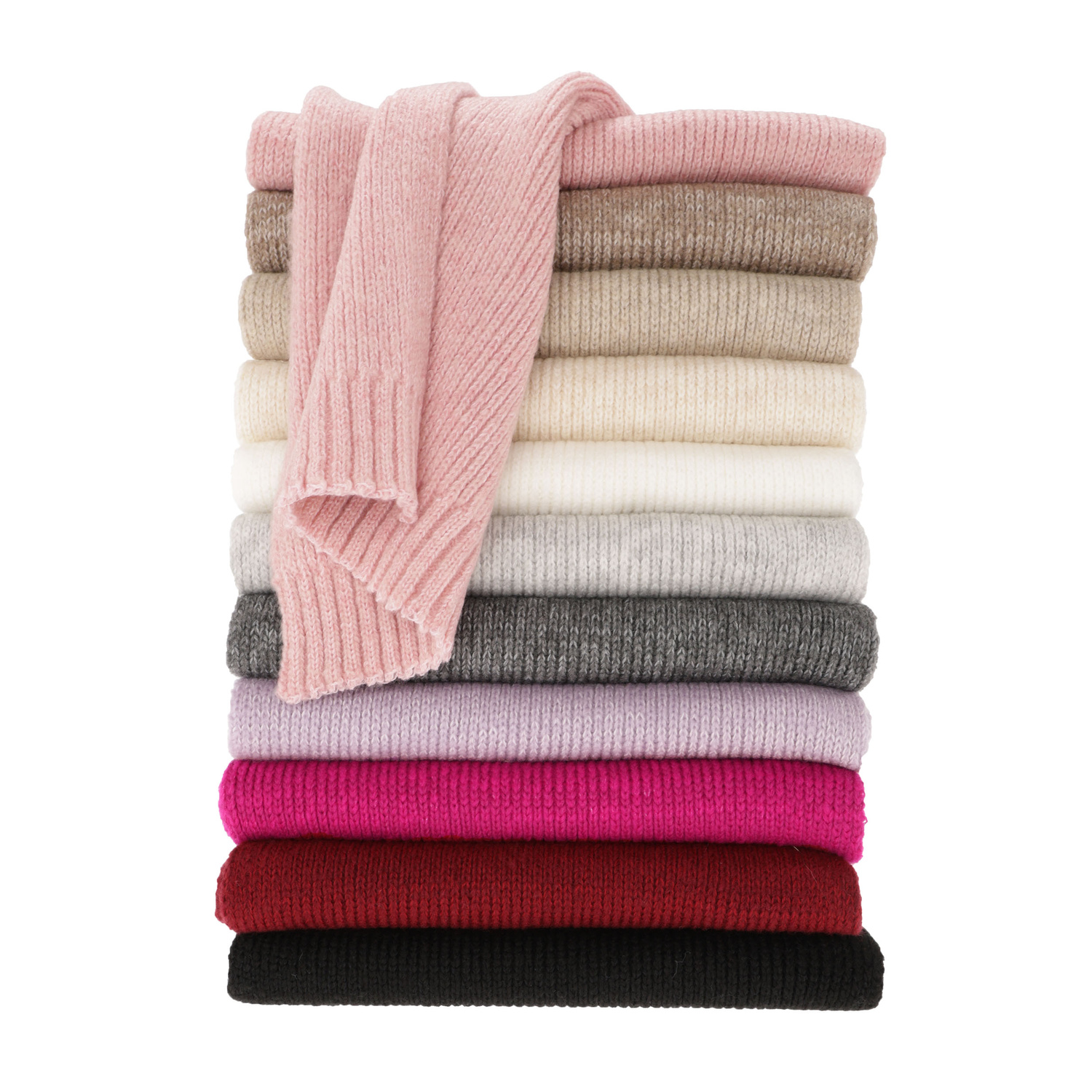 Női téli sál, barna, gyapjúval, Loretta