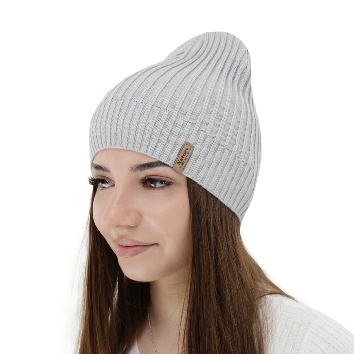 Női tavaszi-őszi sapká, pamuttal, szürke, Mirona