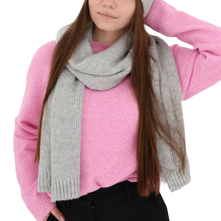 Női téli sál szürke gyapjú Loretta