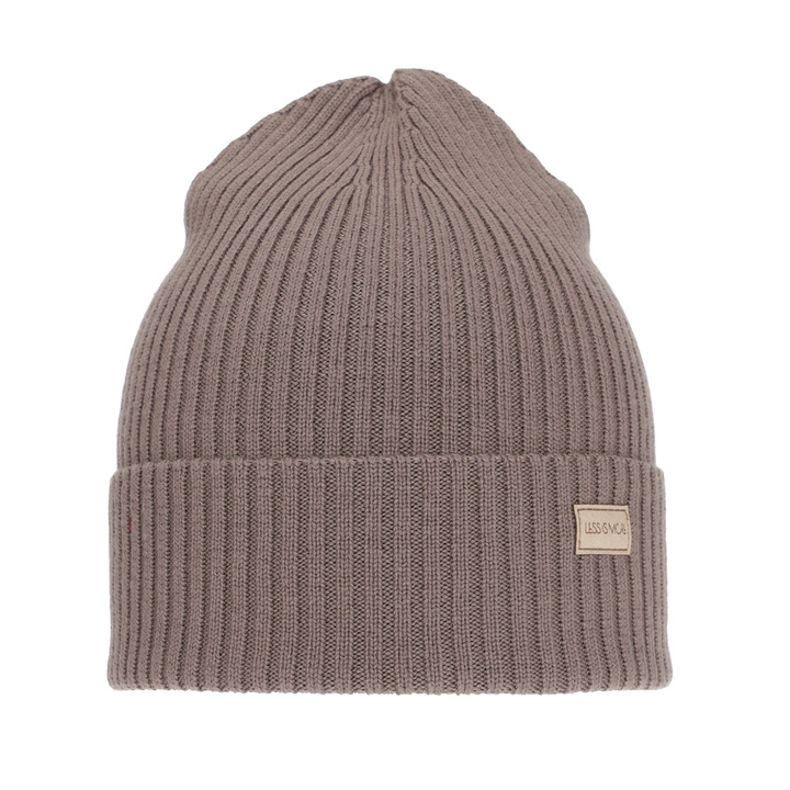 Női téli sapka, tavaszi, bézs, 100% merinó gyapjú, Sophie